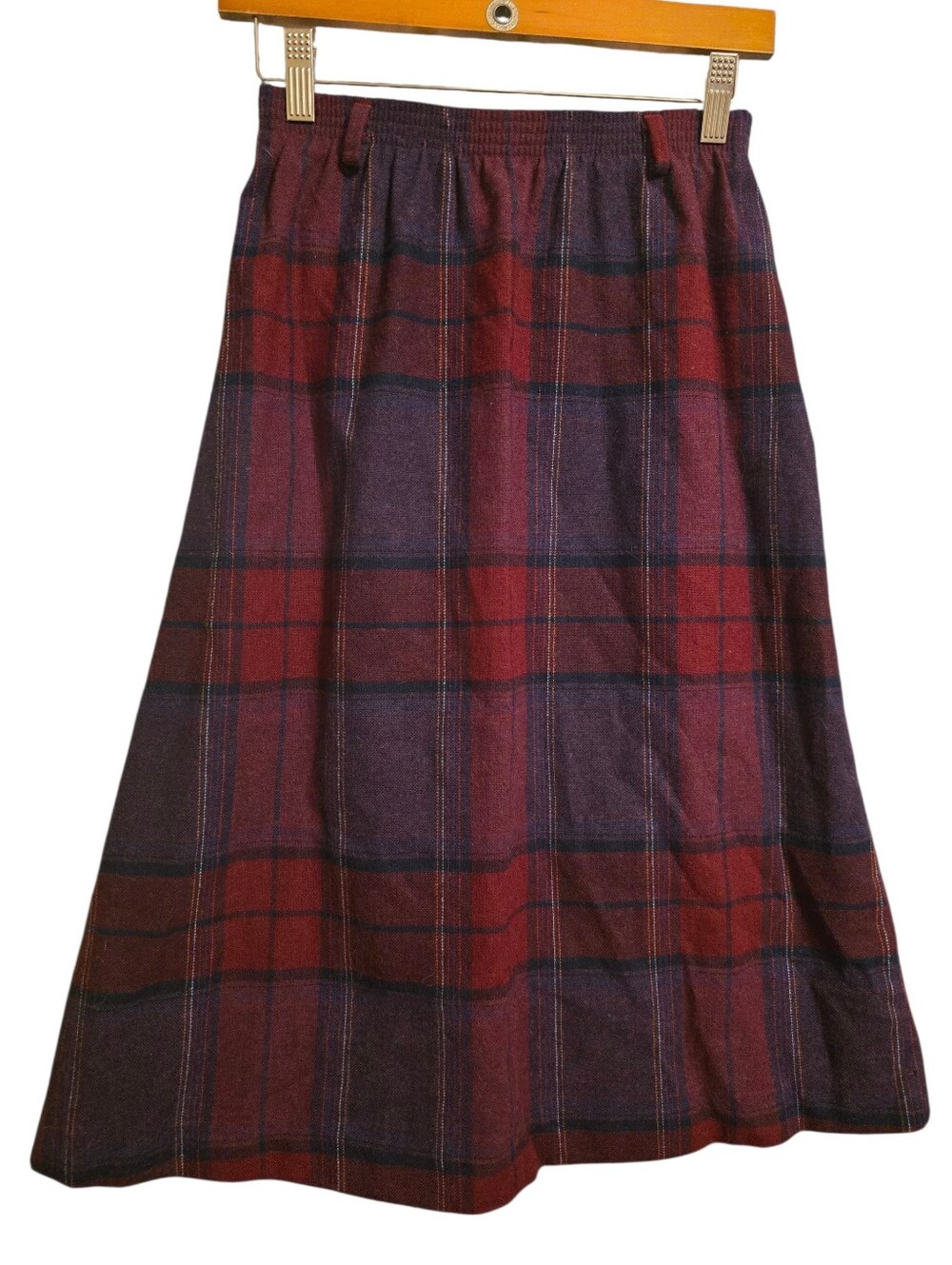 Vintage | Plaid Wool Skirt
